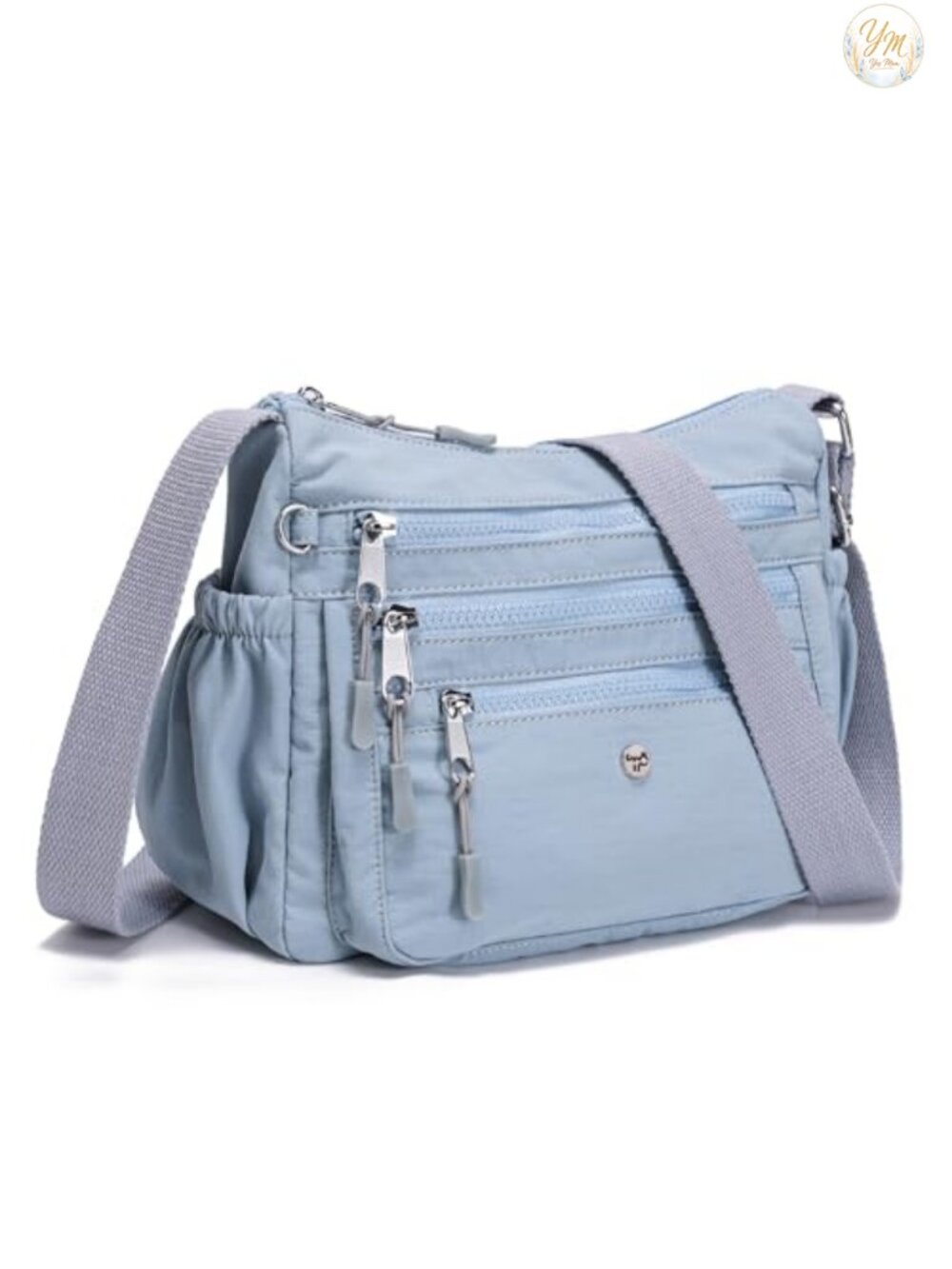 Nylon Crossbody Bag Multi Pocket Purse Adjustable Shoulder Handbag